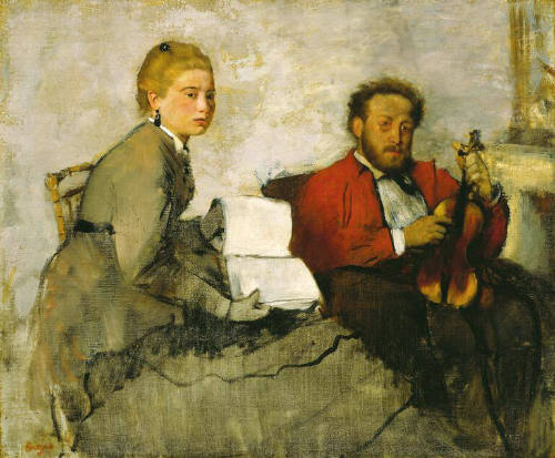 Violinist and Young Woman