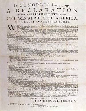 In Congress, July 4, 1776. A declaration by the representatives of the United States of America : in general Congress assembled