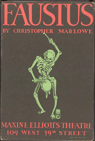 Poster for 1937 Federal Theatre Project production of The Tragical History of Dr. Faustus, New …