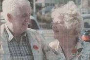 Newspaper photograph of Bill and Ann’s reunion in Nanaimo, BC.