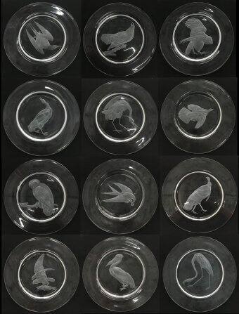 12 Audubon Plates