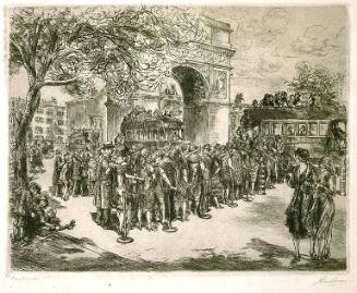 Buses in Washington Square