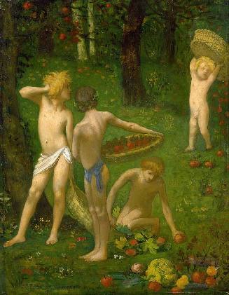 Children in an Orchard/Autumn