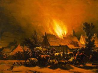 Peasants Fleeing a Burning Barn